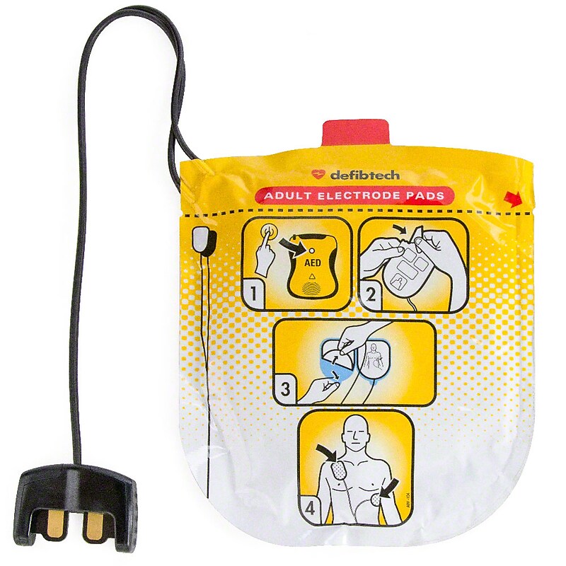 Defibtech Defibrillator Pads for Lifeline VIEW, Adult, 1 Pair (0710-0139) image 1