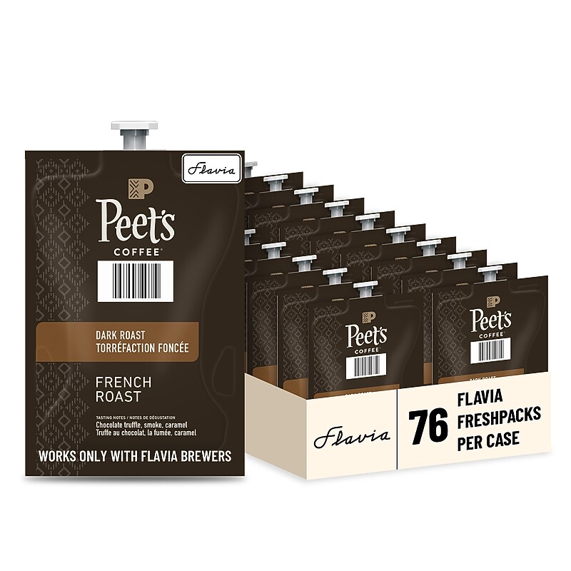 Peet's Coffee French Roast Coffee Flavia Freshpacks, Dark Roast, 76/Carton (LPC00263) image 1