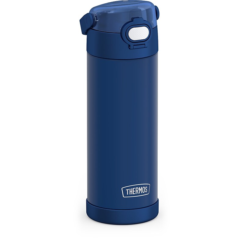 Thermos FUNtainer Stainless Steel Vacuum Insulated Water Bottle, 16 oz., Navy (EAF42100NY6) image 1