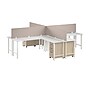 Bush Business Furniture Hustle 30"H x 72"W 4 Person L-Shaped Cubicle Workstation, White (HUS017WHNESU)~#|#~2C3F6665-8F5F-4640-A30FB52E015EA74B_sc7