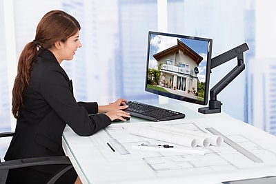 Mount-It! Adjustable Single Monitor Desk Mount, Up to 32″, Black (MI-2671) Sansujyuku sansujyuku.com