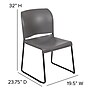 Flash Furniture HERCULES Series Plastic Contoured Stacking Chair, Gray/Black (RUT238AGY)~#|#~2C43AF20-5361-4976-A71E8FF013D820A7_sc7