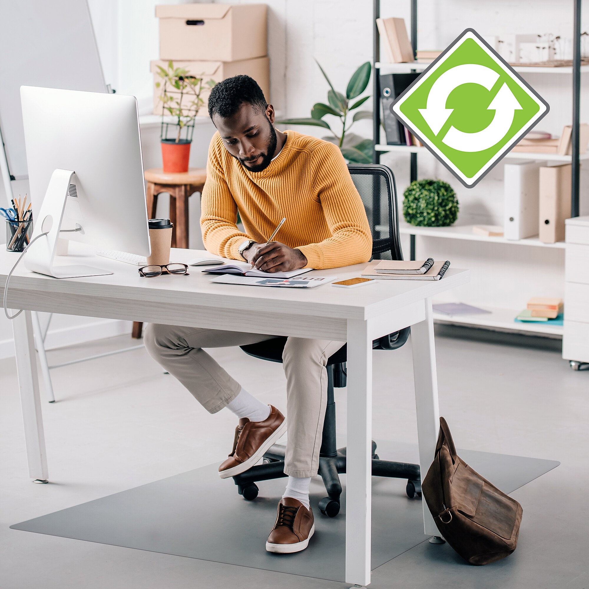Floortex Evolutionmat Hard Floor Chair Mat, 48″ x 51″, Clear Enhanced Polymer (FRECO124851EP) Sansujyuku sansujyuku.com