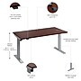 Bush Business Furniture Move 40 Series 60"W Electric Height Adjustable Standing Desk, Hansen Cherry/Cool Gray (M4S6030HCSK)~#|#~2C479B16-9865-4DAD-A46BE6BDDA5BC669_sc7