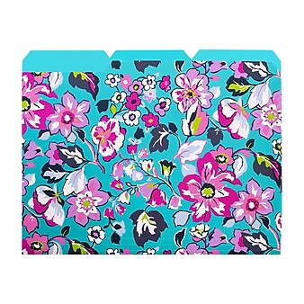 Vera Bradley Gaby Floral File Folder, 1-Tab, Letter Size, Multicolor, 4/Pack (221384XX)