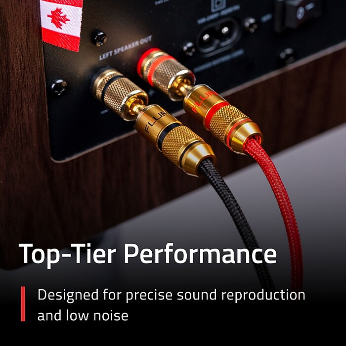 Fluance Hi-Fi 12 AWG 12 ft. Speaker Wire with Dual Gold-Plated