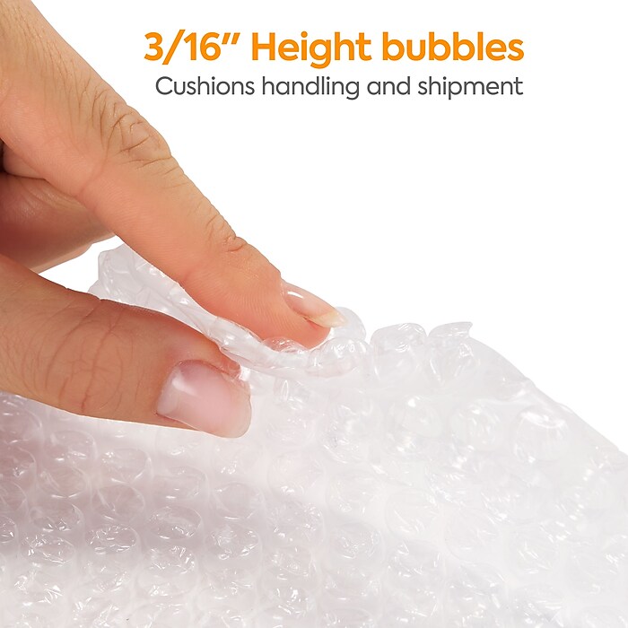 Staples 3 16 Standard Bubble Roll Recycled 12 W x 175 4072830 Staples