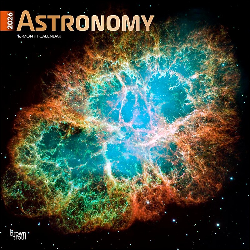 2026 BrownTrout Astronomy 12" x 12" Monthly Wall Calendar (9798330702169) image 1