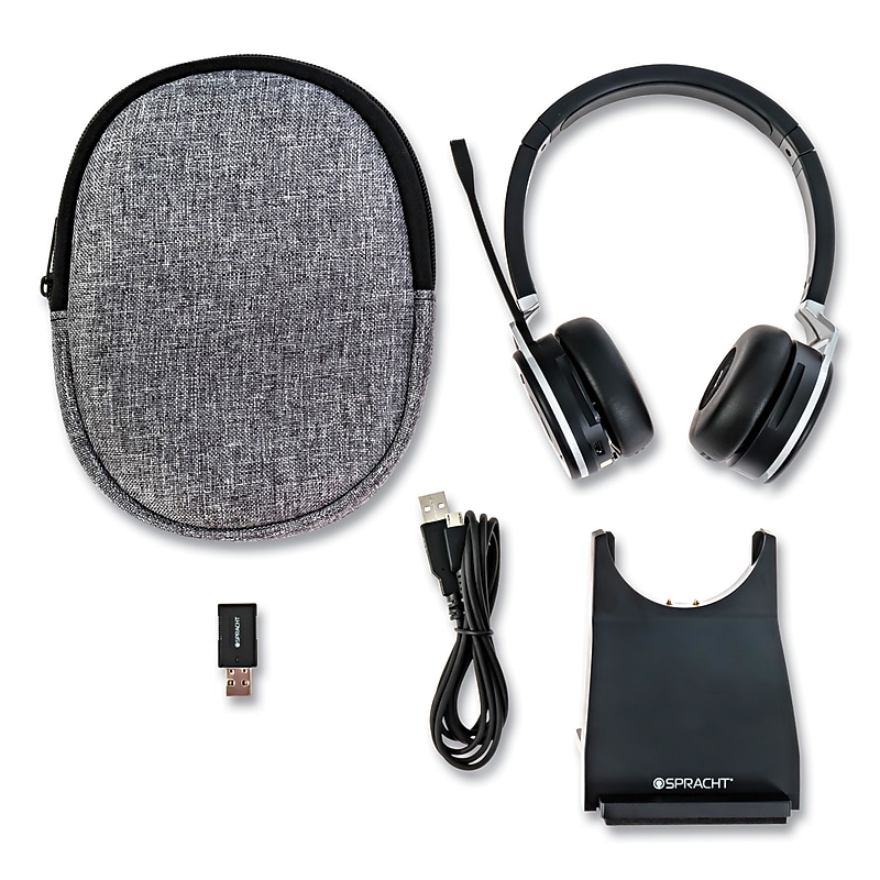 Spracht ZuM BT Prestige Combo Wireless Noice Cancelling Bluetooth Binaural Phone & Computer Over-the-Head Headset (ZUMBTP-410) image 1