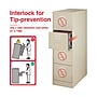 Staples Commercial 4-Drawer Vertical File Cabinet, Letter Size, Lockable, 51.97"H x 14.9"W x 26.5"D, Putty (59597/25410)~#|#~2C5A60C6-2BED-46D8-9D7570C42BEE59B9_sc7