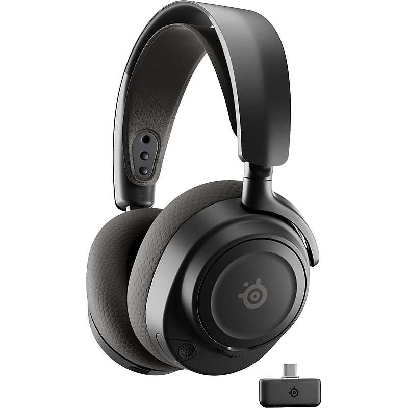 SteelSeries Arctis Nova 7 Gen 2 Wireless Noise Canceling Bluetooth Stereo Gaming On-Ear Headset, USB C, Black (61730) image 1
