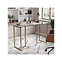 Martha Stewart Eli 47"W Glass/Steel Home Office Desk, Clear/Polished Brass (XUDK1GLD)~#|#~2C5FA4AB-DB47-4D20-A8428D53291C62D8_sc7
