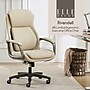 Elle Decor Rivendell AIR Lumbar Ergonomic Vegan Leather Swivel Executive Chair, Cream (60124-CRM)~#|#~2C6080A6-7474-4D98-8EBD27012C038869_sc7