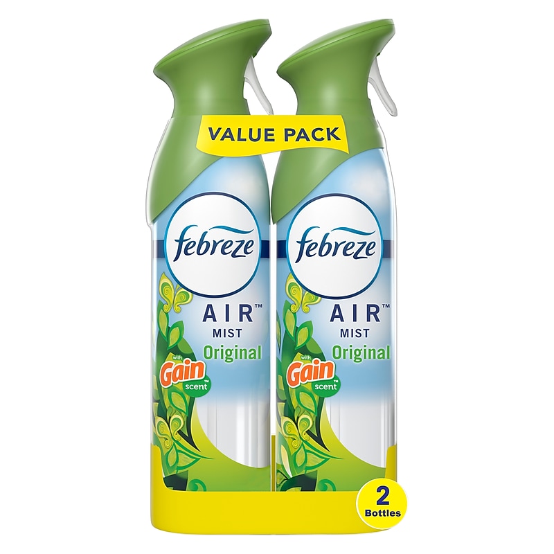 Febreze Odor-Fighting Air Freshener Aerosol, Gain Original Scent, 8.8 oz., 2/Pack (97810) image 1
