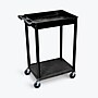 Luxor ENDURA 2-Shelf Utility Cart, Black (STC12-B)~#|#~2C6336E0-A191-49BE-AE1B9C00B69D45C1_sc7