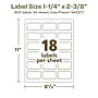 Avery EcoFriendly Laser/Inkjet Rectangle Multipurpose Labels, 1-1/4" x 2-3/8", White, 900/Box (94227)~#|#~2C642ECD-74F0-48AC-8ABB18AD46D84582_sc7