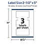 Avery TrueBlock Laser/Inkjet Rectangle Multipurpose Labels, 2.5" x 5", White, 150/Box (94246)~#|#~2C656E4B-0D61-4E8D-91DA06EB1E8BB5F7_sc7