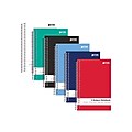 Better Office 3-Subject Notebooks, 5.5" x 9.5", College Ruled, 150 Sheets, /Pack (25746-6PK)