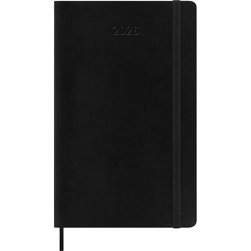 2026 Moleskine 5" x 8.25" Calendar Year Weekly Student Planner, Faux Leather Cover, Black (274726) image 1