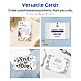 Avery Rectangle Scalloped Edge Matte Blank Card, White, 25/Pack (19479399803)~#|#~2C775294-856A-4EF7-A8BC0D1D849E619C_sc7