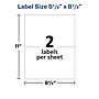 Avery TrueBlock Inkjet Shipping Labels, 5-1/2" x 8-1/2", White, 50 Labels/Pack (8126)~#|#~2C778816-EF1D-4D00-9B1B704E8B077C7E_sc7