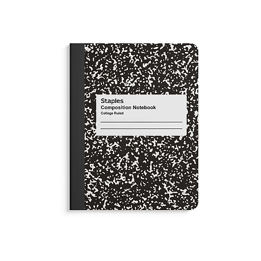 Staples® Composition Notebooks, 7.5" x 9.75", College Ruled, 100 Sheets