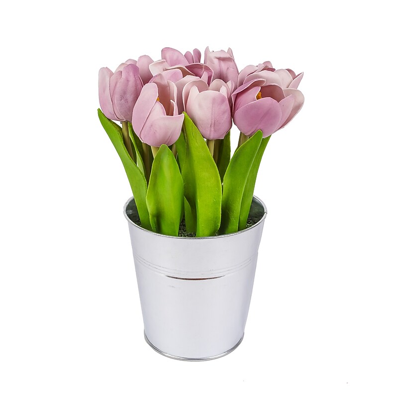 National Tree Company 9" Mauve Tulip Bouquet (MT81-130TU25PMV) image 1
