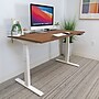 Mount-It! 55"W Electric Adjustable Standing Desk, Brown/White (MI-18068)~#|#~2C7F4950-8131-4F28-B430AB013EC237B1_sc7