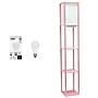 Creekwood Home Classix 3-Tier Storage LED Floor Lamp with Charging Ports, with Feit LED Bulb, Light Pink (CWF-3009-LP-LB)~#|#~2C80B981-92C6-41A3-A348E6FB557D45FE_sc7