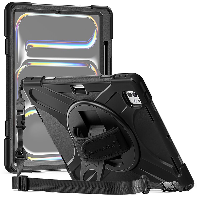 SaharaCase Raider-X Series Heavy Duty Case for 13" Apple iPad Pro M4 (2024), Scorpion Black (TB00386) image 1