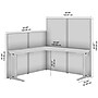Bush Business Furniture Office in an Hour 63"H x 65"W L-Shaped Cubicle Panel Workstation, Pure White (WC36194-03K)~#|#~2C86B72E-CD21-4755-9BAA0620AB5D98F6_sc7