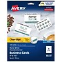 Avery Two-Side Rounded Corners Printable Clean Edge™ Business Cards, Inkjet, Matte White, 2" x 3 1/2", 160/Pk~#|#~2C900786-0A69-45A3-8FF3BF2ABC76ED84_sc7