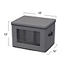 Household Essentials 57 Quart Dinnerware Storage Container, Fabric, Gray (52541-1)~#|#~2C92D98A-D3A3-435B-8F75BA15D7017BEA_sc7