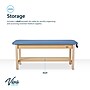 Aristo Wood H-Brace Physician Exam Table with Shelf, 2 Drawer Cabinet, Paper Cutter, Holder, 500lbs. Capacity, Blue~#|#~2C98C793-0892-4417-98602703A1F6183C_sc7