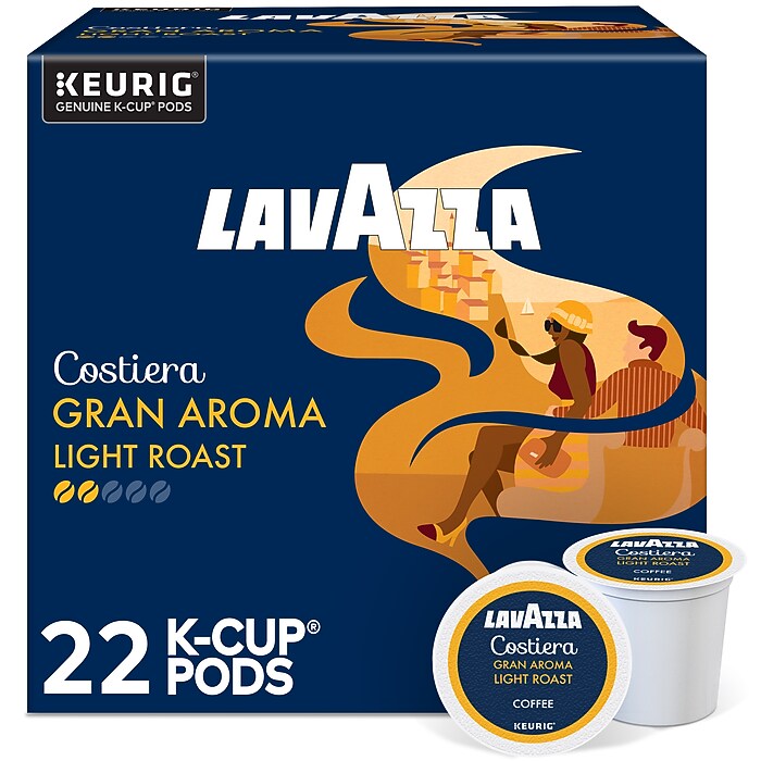 Lavazza Gran Aroma Coffee Keurig® K-Cup® Pods, Light Roast, 22/Box