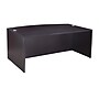 Boss Office Products 71" U-Shaped Curved Bow Desk with File Pedestal and Hutch, Mocha (GROUPAH-MOC)~#|#~2C99D98C-F241-411B-A8E6C7AEE1117C08_sc7