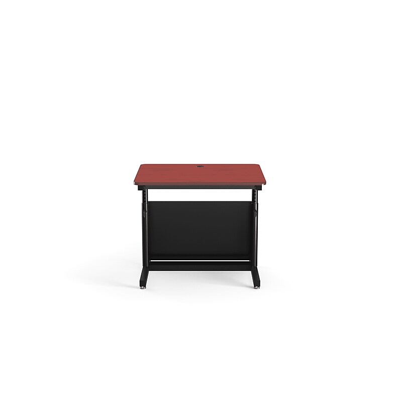 VersaDesk Deluxe 36"W Manual Adjustable Standing Computer Table, Cherry/Black (CTL3630-BC) image 1