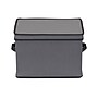 Household Essentials Large Stackable Folding Fabric Champagne Flute Storage Box, 9.75" x 14.5"x 11", 27 Qt., Gray (52544-1)~#|#~2C9D1961-25FE-4D7A-A8F0DE3B92B19356_sc7