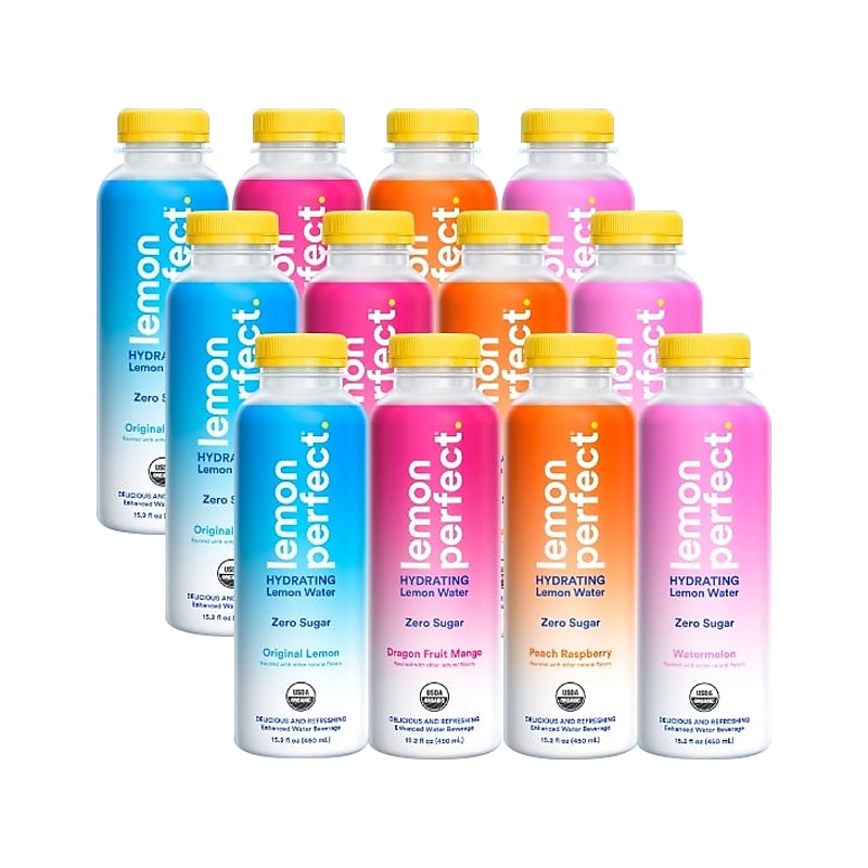 Lemon Perfect Flavored Hydrating Water, 15.2 fl. oz., 12 Bottles/Case (11051) image 1