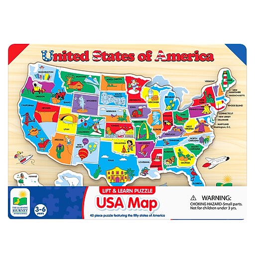The Learning Journey International 40-Piece Lift & Learn USA