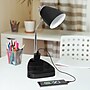Simple Designs Gooseneck Organizer LED Desk Lamp, 18.50", with iPad Tablet Stand and Charging Outlet, Black (LD1057-BLK )~#|#~2CA5D0F4-D7AB-4684-9B6C6EFA2BB7D921_sc7