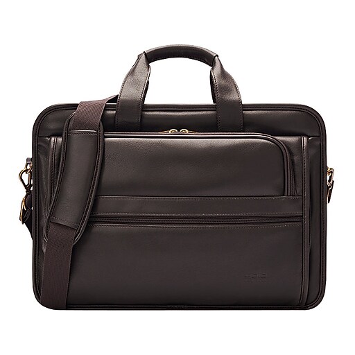 Solo New York Classic Leather Briefcase, Laptop Compatible