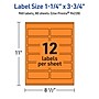 Avery Laser/Inkjet Multipurpose Rectangle Labels, 1.25" x 3.75", Bright Orange, 960/Box (94228)~#|#~2CB43FDD-66E8-4590-8157E9B1D31802D5_sc7