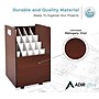 AdirOffice 20-Slot Mobile Roll File, 24.75"H x 15.25"W x 13.25"D, Mahogany (624-MA)~#|#~2CBC156D-7E13-4D21-9C7CDE86A9C3CFDF_sc7