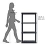 Iris 4-Shelf Plastic Shelving Unit, 48.3" x 23.9" x 11.8", Black (140038)~#|#~2CBCBECF-70D0-400F-96CF578111BF632C_sc7