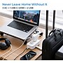Uncaged Ergonomics Travel Power Strip with USB-C, 3 AC, 2 USB-C (20W), 1 USB-A, 3.4 ft Cord, White ~#|#~2CBD15CB-4BCC-42FF-AAFFC6CF58C3E70E_sc7