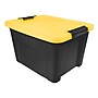Iris 20 Quart Storage Bin with Latching Lid, Plastic, Black, 6/Pack (500417)~#|#~2CBFEA14-3507-40D7-A34D812603D2F218_sc7