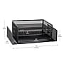Mind Reader Metal Desktop Organizer Letter Tray, 16.75"L x 9.15"W x 6"H, Black  (4TSIDE2-BLK)~#|#~2CC930FD-FB5C-4885-A49A02CEC11DF374_sc7