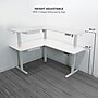 Mount-It! 63"W Electric L-Shaped Corner Adjustable Standing Desk, White/White (MI-15011)~#|#~2CCFD037-387E-48BE-984568C217F72346_sc7