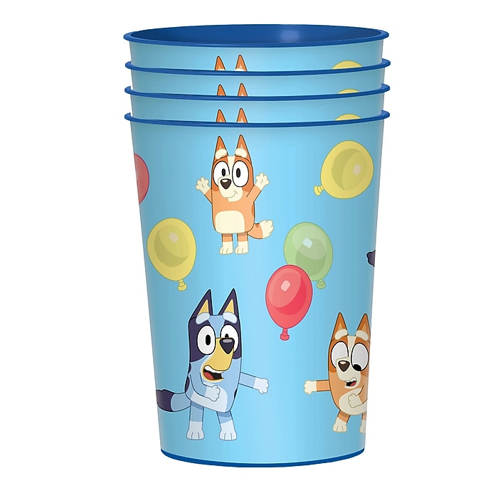 Party City Bluey Favor Cups, 16 oz., 4/Pack (AM4230680) | Staples